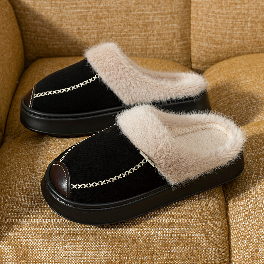 Fashion Women Slippers Winter  - Sewing Cotton avaliação e preço