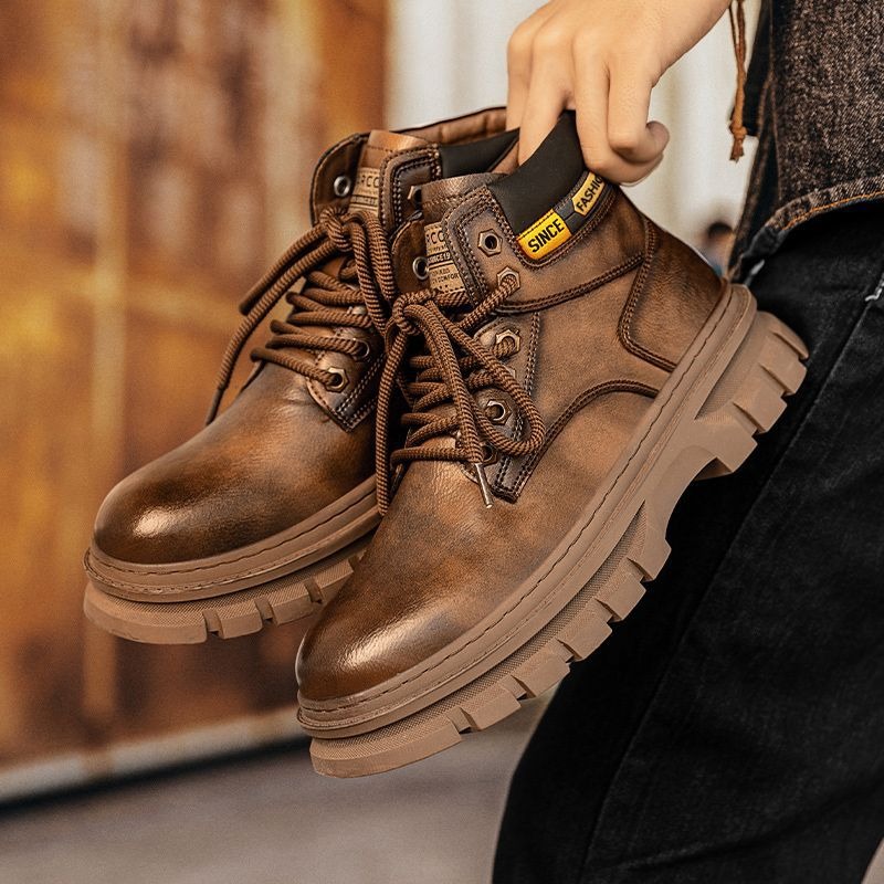 Vintage Men Platform Ankle Boo - Sewing Garment avaliação e preço