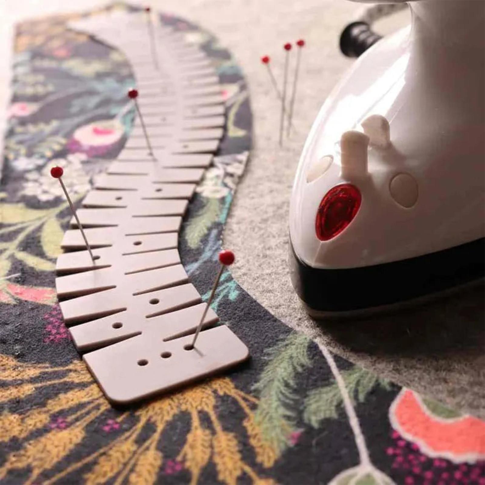 Silicone Hemming Ruler With Ma - Sewing Necessities avaliação e preço
