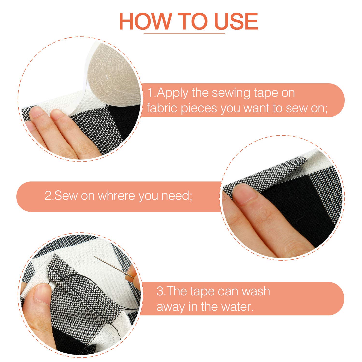 20m Water Soluble Adhesive Tap - Sewing Label avaliação e preço