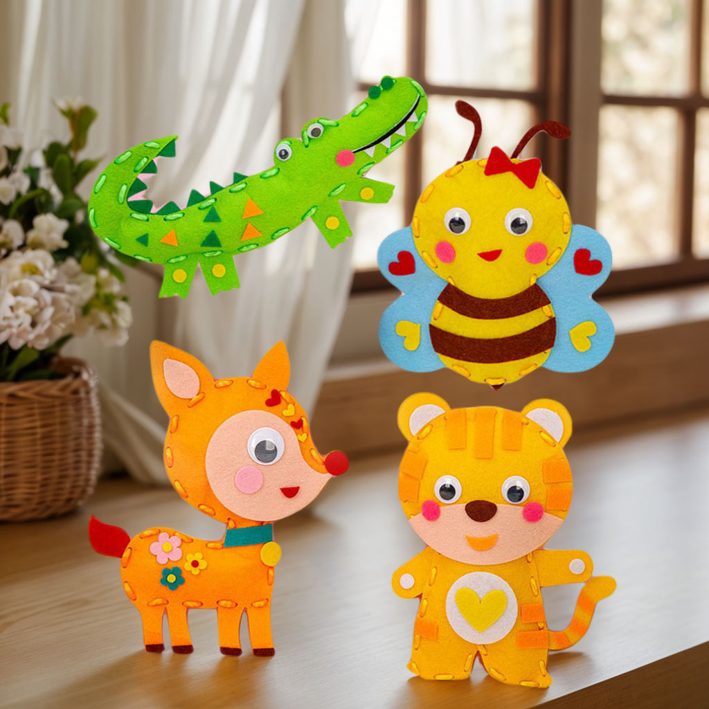 Cartoon Animal Sewing Craft Ki - Textile Sewing Kit avaliação e preço