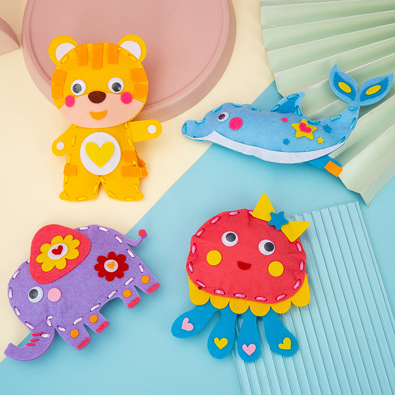 Cartoon Animal Sewing Craft Ki - Textile Sewing Kit avaliação e preço