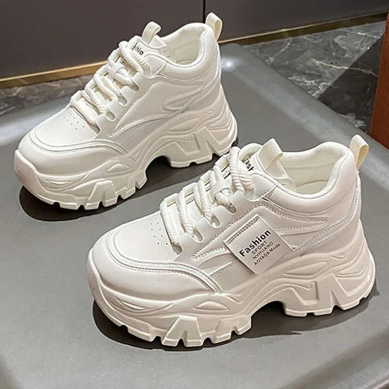 New Fashion Platform Sneakers  - Sewing Cotton avaliação e preço
