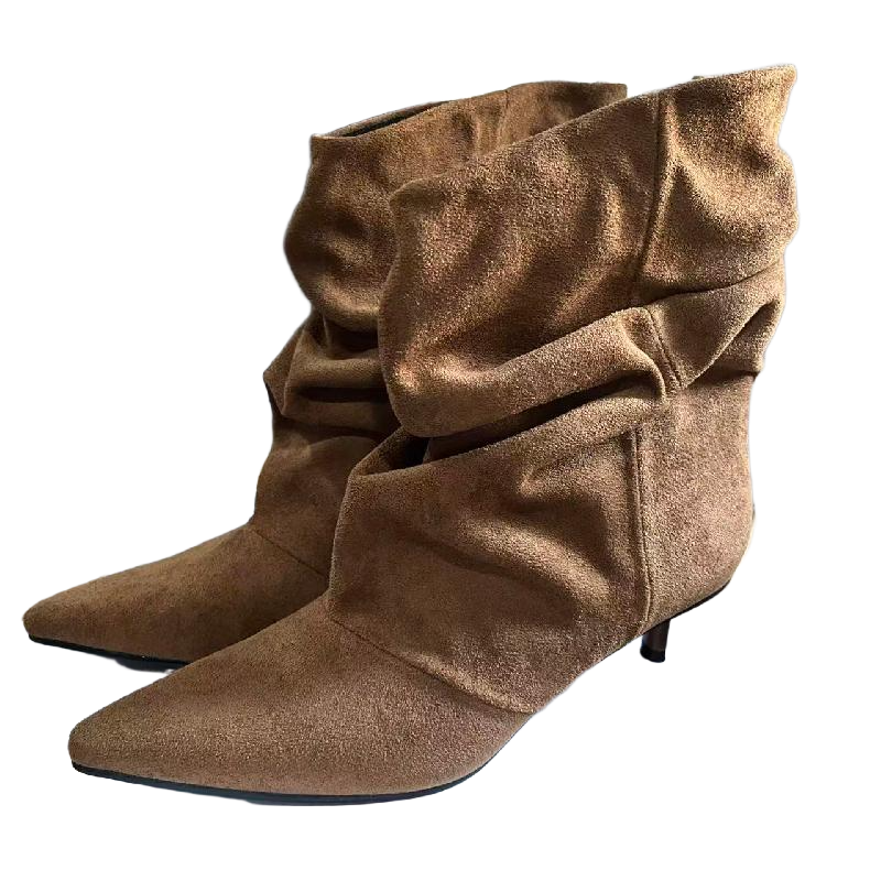 Women Stack Boot,Designer Poin - Sewing Nylon avaliação e preço