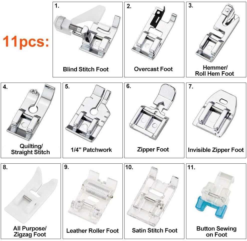 11Pcs Presser Feet Set - Walki - Textile Sewing Kit avaliação e preço