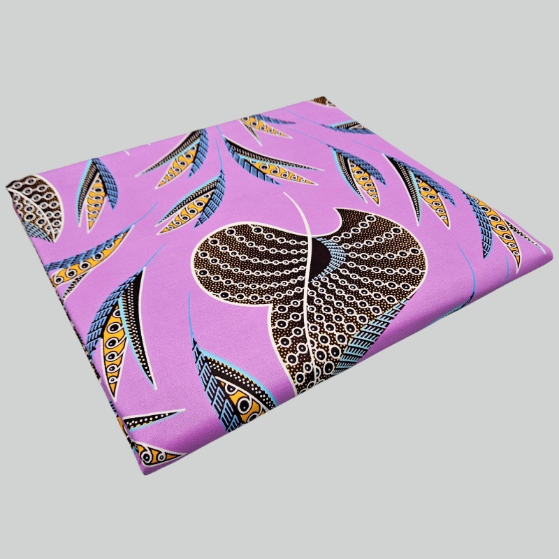 46Inch * 6Yards Purple African - Sewing Batik Fabric avaliação e preço