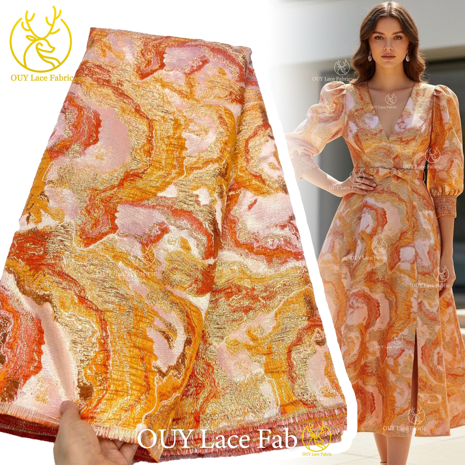Fashion Brocade Jacquard Lace  - Sewing Gathering avaliação e preço