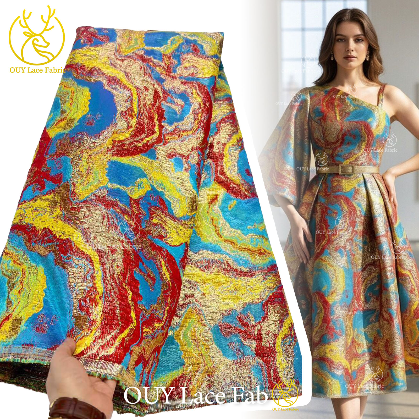 Fashion Brocade Jacquard Lace  - Sewing Gathering avaliação e preço