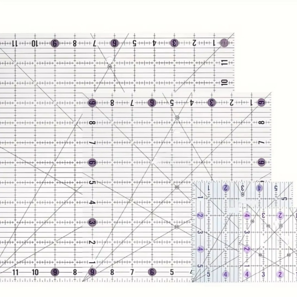 4pcs Square Acrylic Quilting R - Quilting Ruler Square avaliação e preço