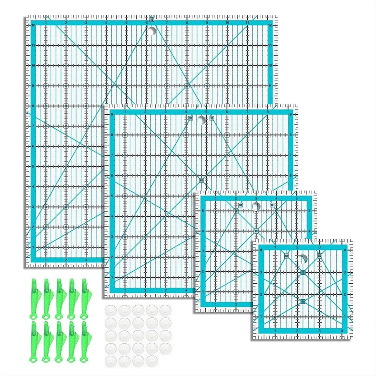 MALL 4pcs Quilting Rulers,Quil - Quilting Ruler Square avaliação e preço