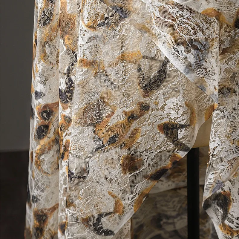 50Cm Retro French Lace Print C - Sewing Batik Fabric avaliação e preço