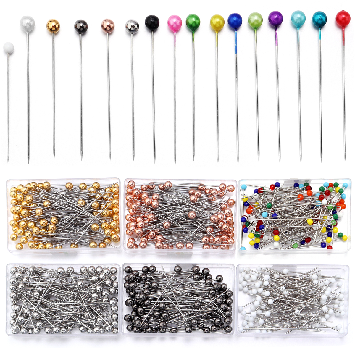 100Pcs Color Ball Head Pins St - Sewing Necessities avaliação e preço