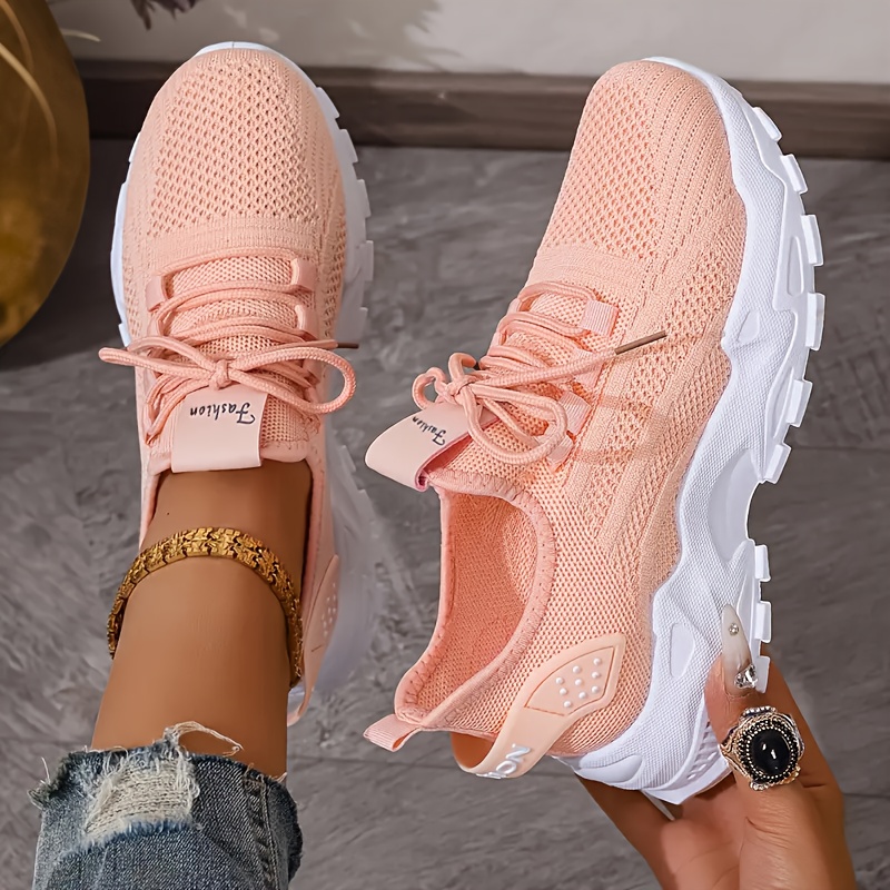 Breathable Knit Sneakers Fashi - Sewing Garment avaliação e preço