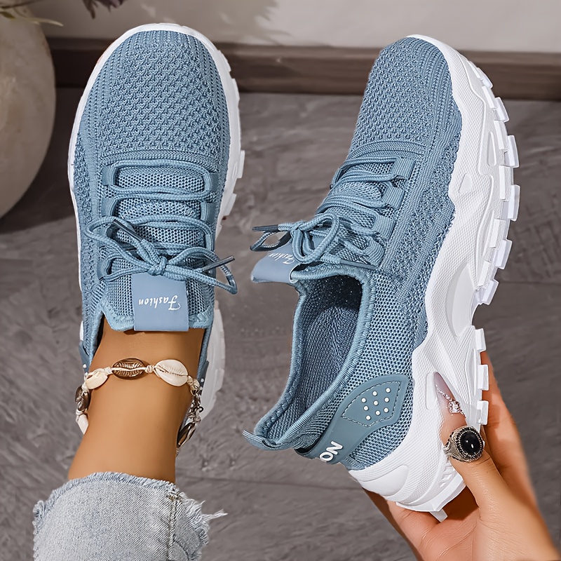 Breathable Knit Sneakers Fashi - Sewing Garment avaliação e preço