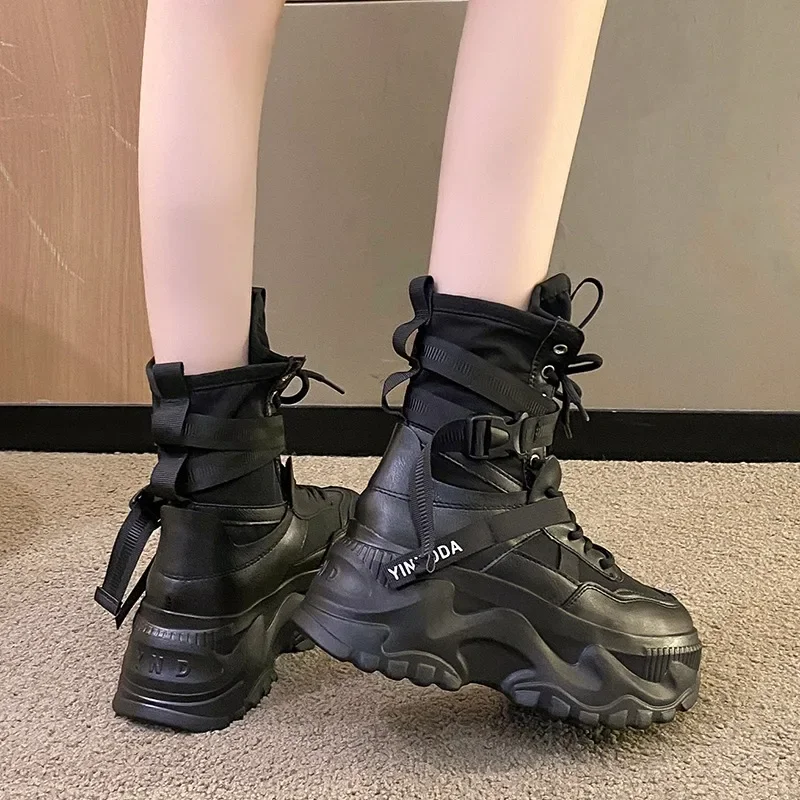 Fashion Women Chunky Platform  - Sewing Nylon avaliação e preço