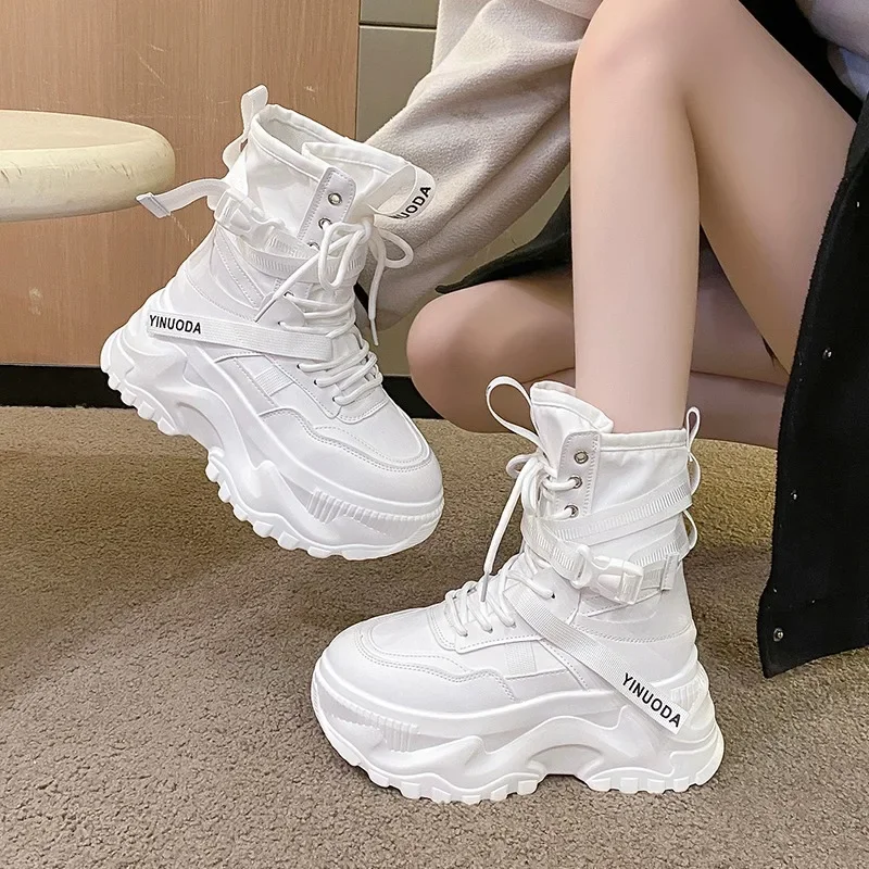Fashion Women Chunky Platform  - Sewing Nylon avaliação e preço
