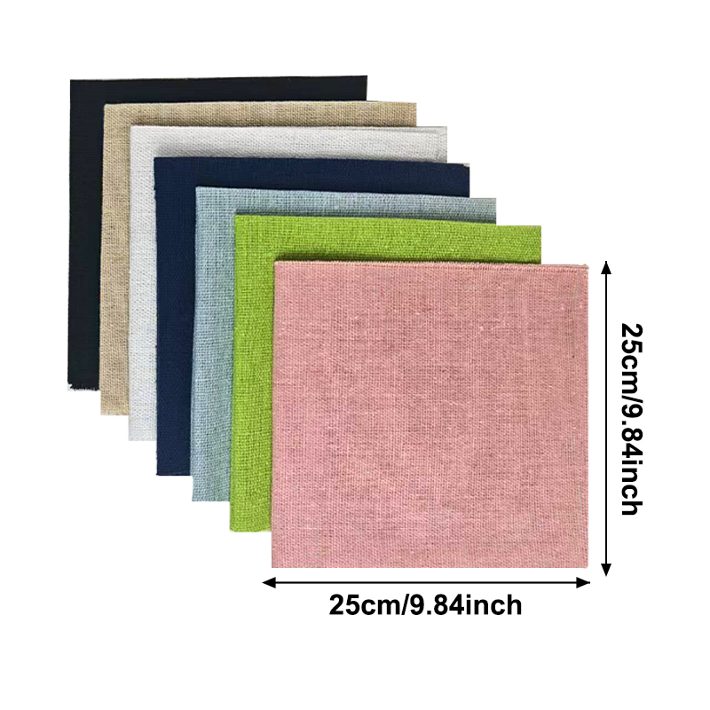 7-Piece Set of 25* 25cm Linen  - Is Sewing Textile Art avaliação e preço