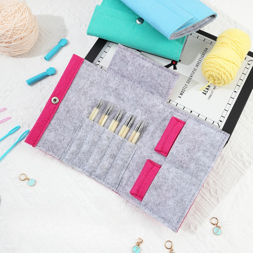 Circular Crochet Hooks Storage - Textile Sewing Kit avaliação e preço