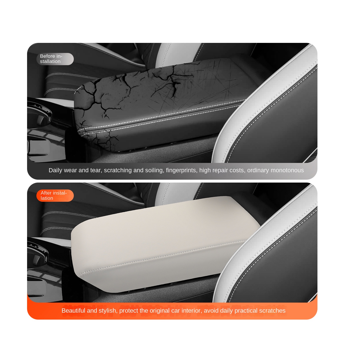 Hard Shell Leather Armrest Box - Sewing Knit avaliação e preço