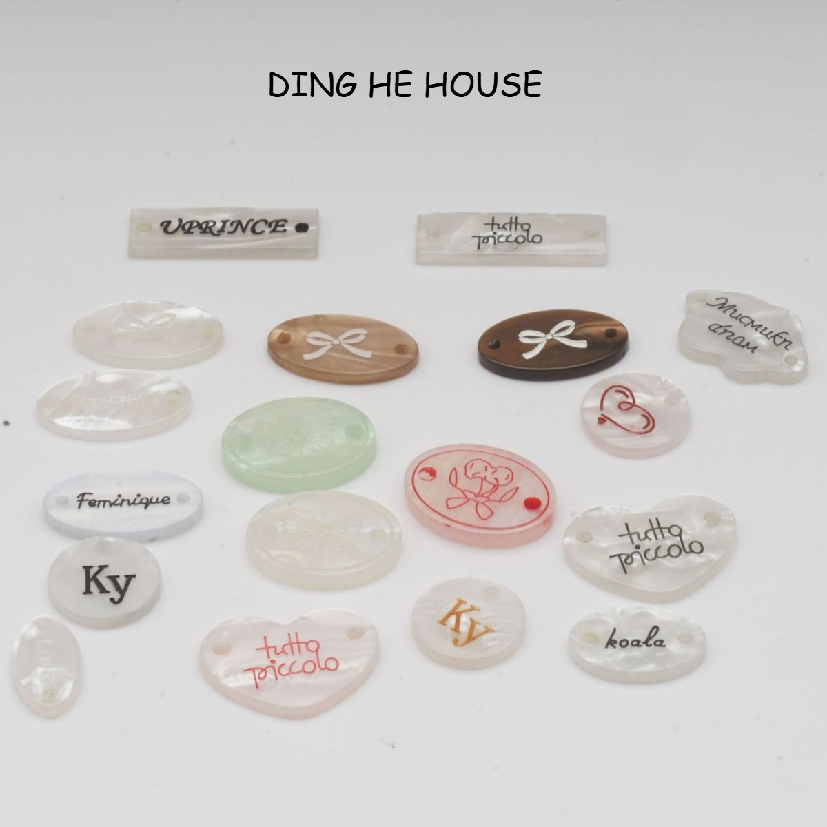 10pcs Elliptical Tag Button Co - Sewing Label avaliação e preço