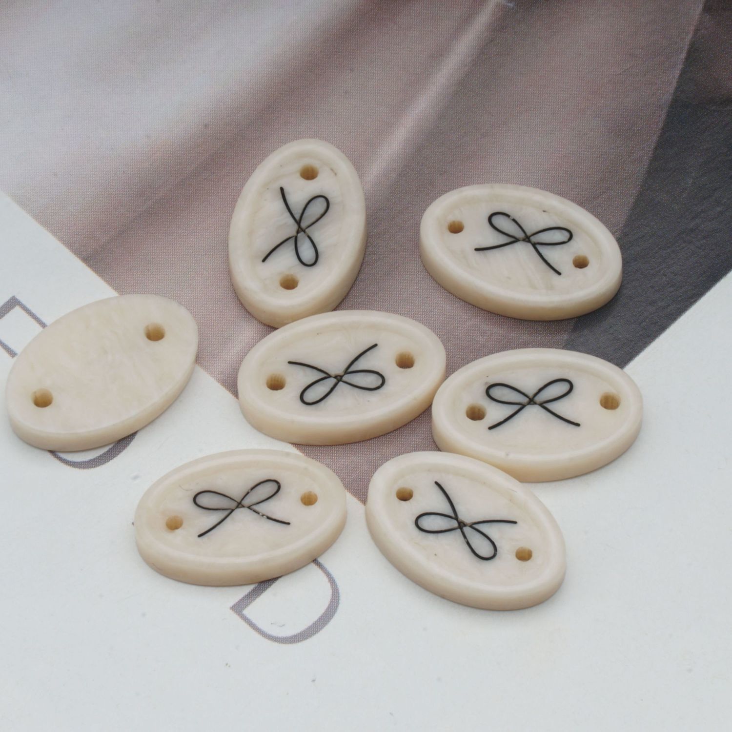 10pcs Elliptical Tag Button Co - Sewing Label avaliação e preço