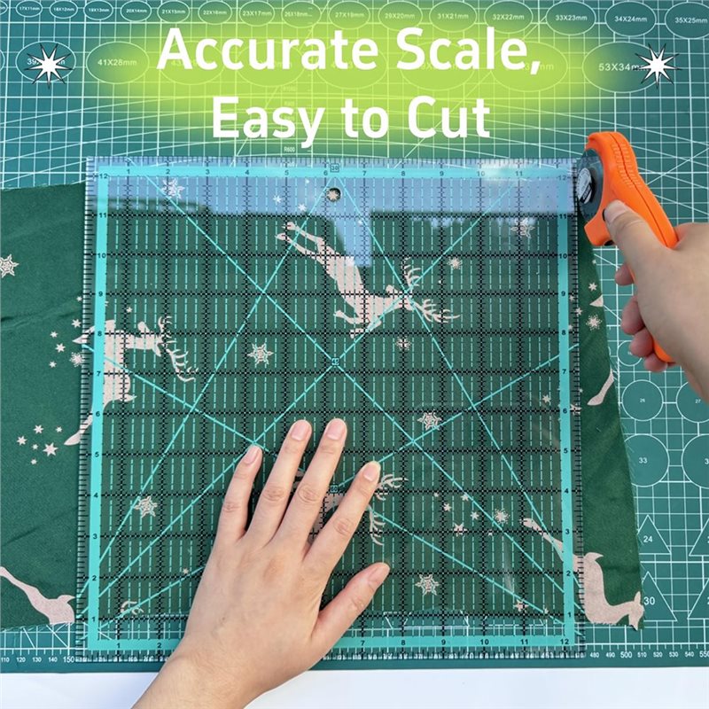 A25F-Blue 7-Piece Collar Ruler - Quilting Ruler Square avaliação e preço