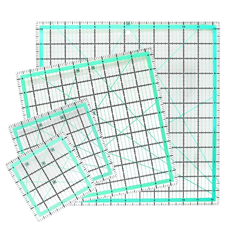J1UL1N 4PCS Square Quilting Ru - Quilting Ruler Square avaliação e preço