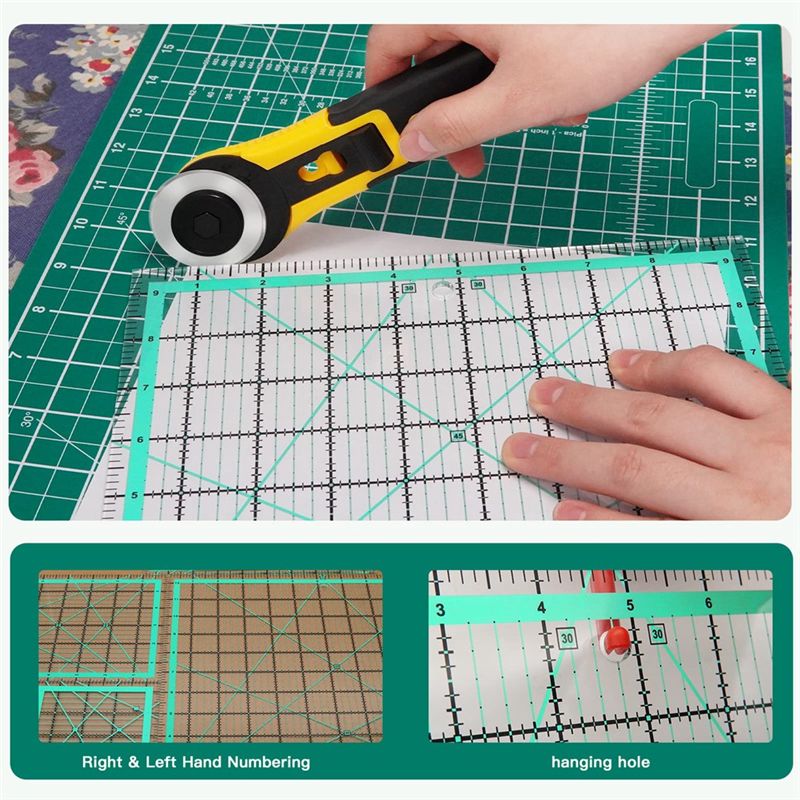 J1UL1N 4PCS Square Quilting Ru - Quilting Ruler Square avaliação e preço