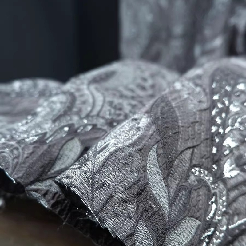 Gray Court Style Shiny Jacquar - Textile And Sewing Materials avaliação e preço