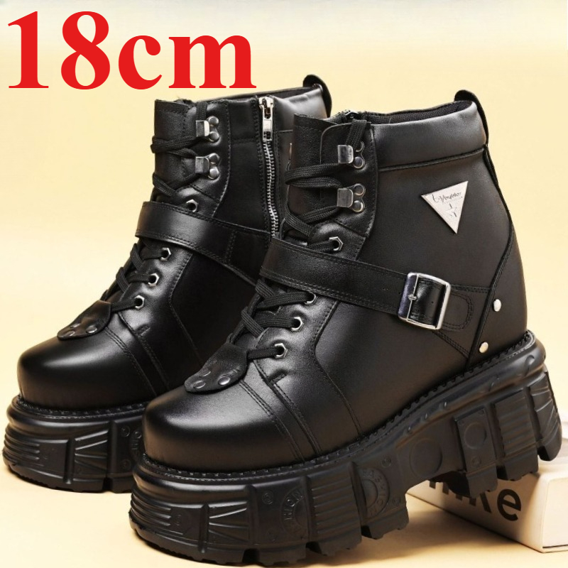 Genuine Leather Motorcycle Boo - Sewing Garment avaliação e preço