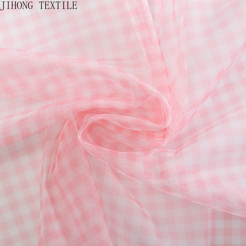 90x150cm Check Tulle Fabric Tr - Textile And Sewing Materials avaliação e preço