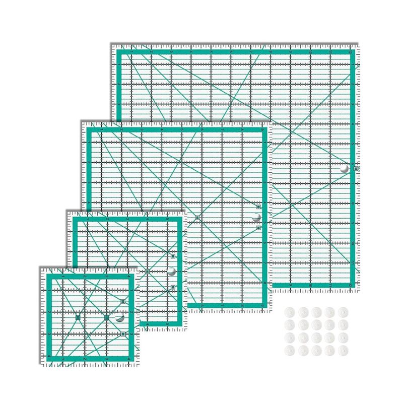 AEE4-Quilting Rulers,4 Square  - Quilting Ruler Square avaliação e preço