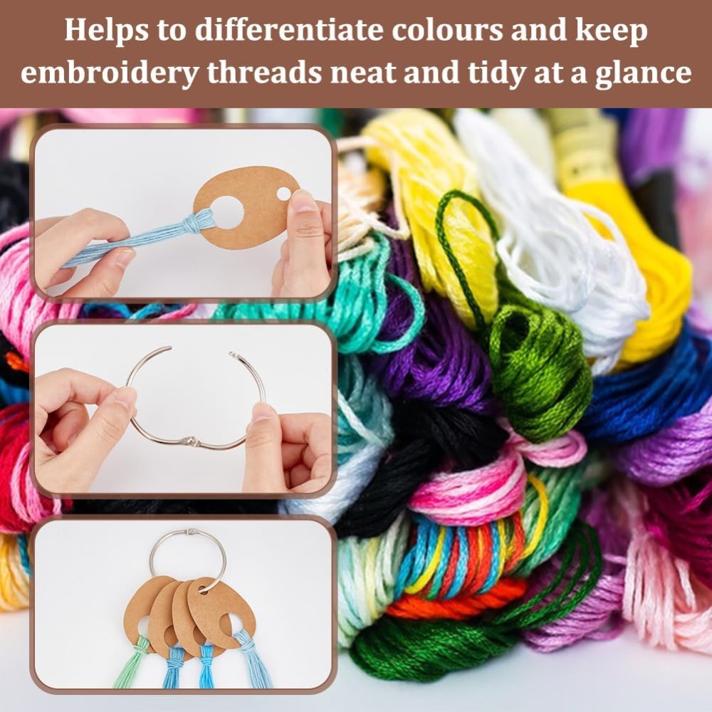 100Pcs Teardrop Floss Thread D - Embroidery Floss Thread avaliação e preço