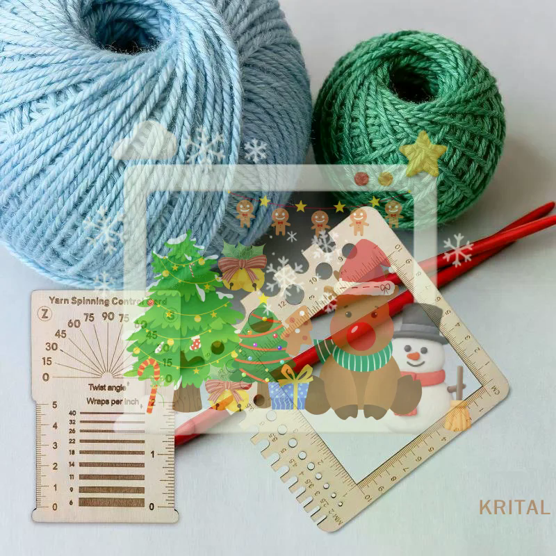 Wood Knitting Needle Gauge Squ - Embroidery Floss Thread avaliação e preço