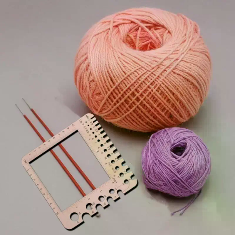 Wood Knitting Needle Gauge Squ - Embroidery Floss Thread avaliação e preço