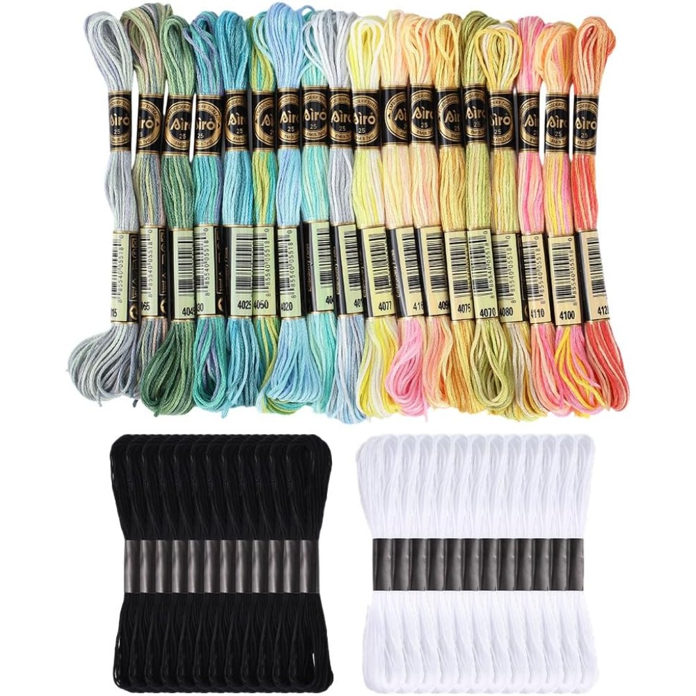 42 Skeins Polyester Embroidery - Embroidery Floss Thread avaliação e preço