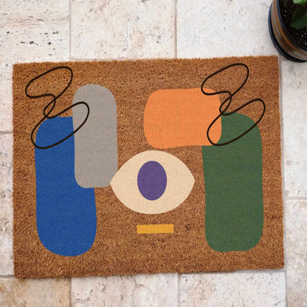Abstract Coir Doormat Mid Cent - Century Textile & Sewing Supply Hours avaliação e preço