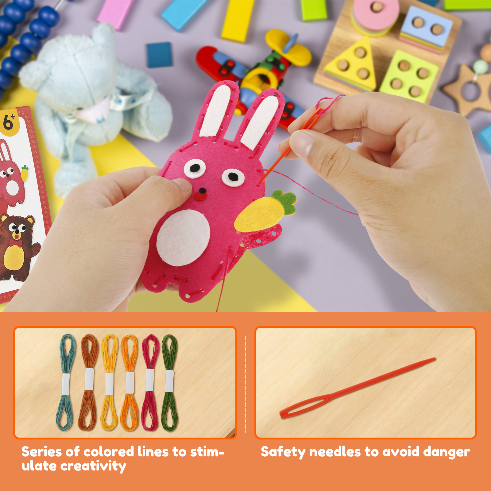 Sewing Kit Cute Animal Sewing  - Textile Sewing Kit avaliação e preço