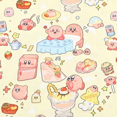 Cartoon Kirby 100 Cotton Fabri - Textile And Sewing Materials avaliação e preço