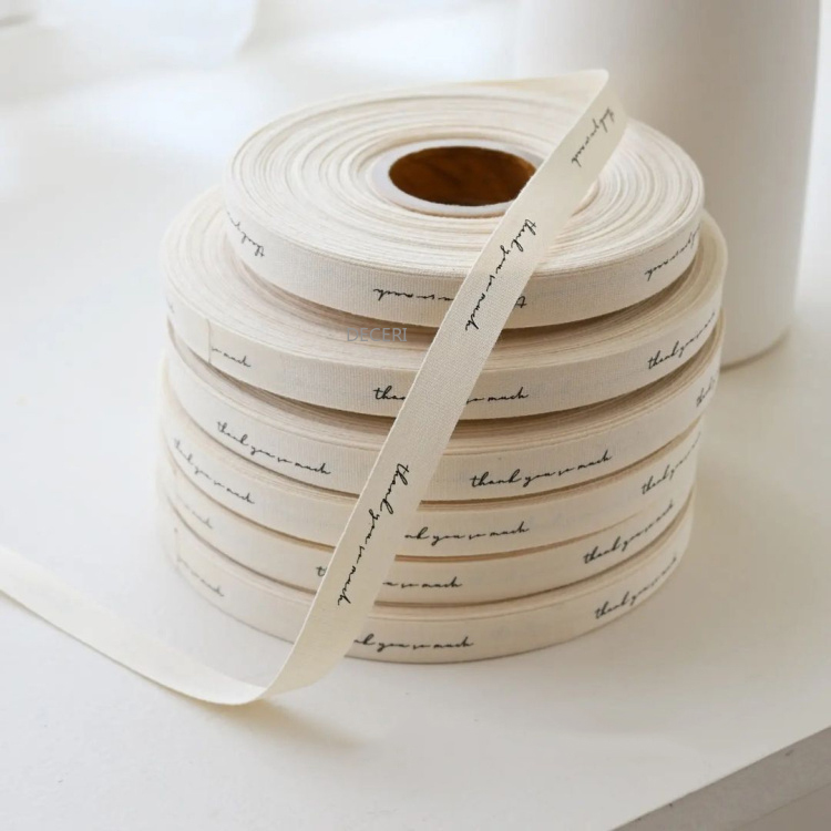100 Yards Cotton Ribbon Custom - Sewing Label avaliação e preço