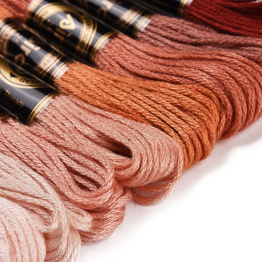 1Set 8 Skeins 0.5mm 6-Ply Poly - Embroidery Floss Thread avaliação e preço