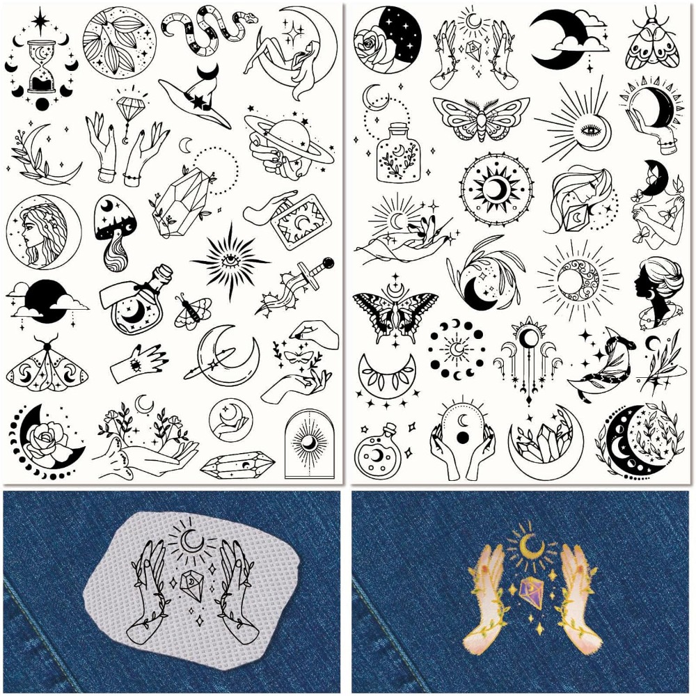 51Pcs Boho Moon Sun Water Solu - Sewing Embroidery Fabric avaliação e preço