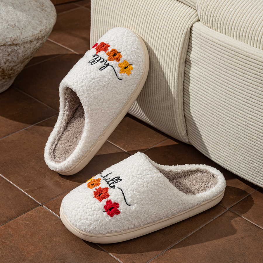 Winter Women's Slippers Indoor - Sewing Cotton avaliação e preço