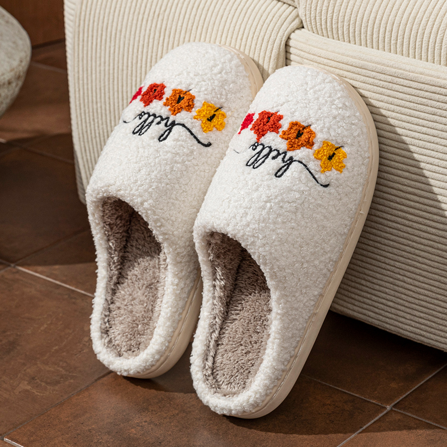 Winter Women's Slippers Indoor - Sewing Cotton avaliação e preço