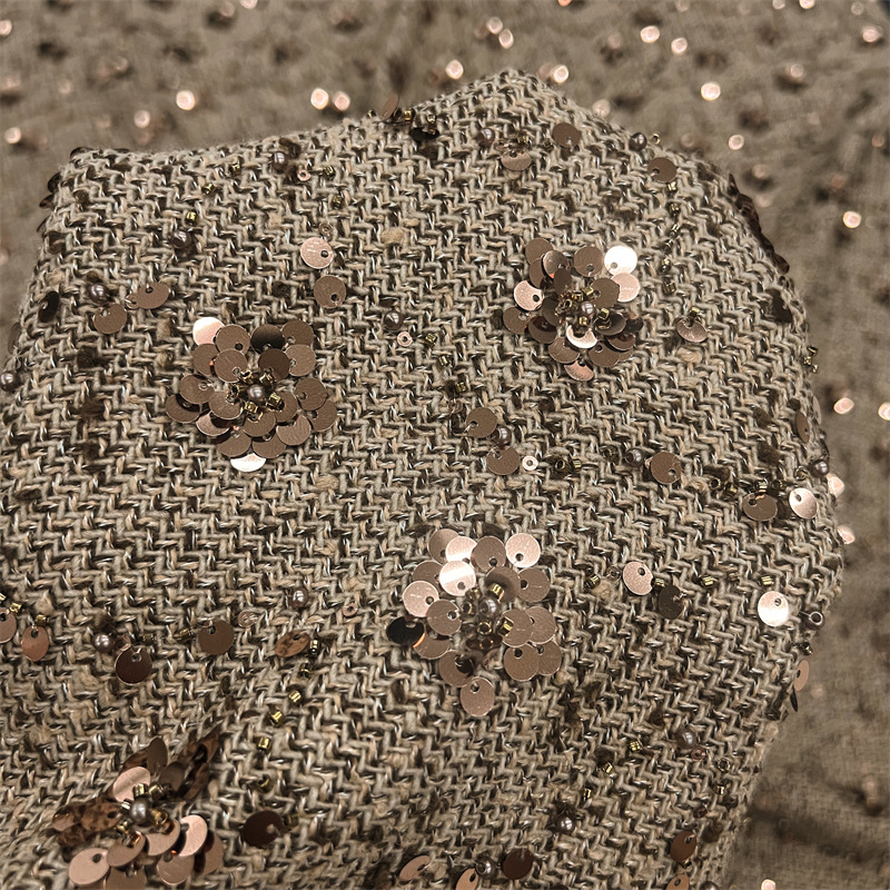 1 yard Heavy industry sequin e - Sewing Embroidery Fabric avaliação e preço
