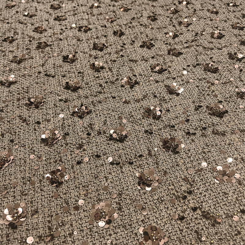 1 yard Heavy industry sequin e - Sewing Embroidery Fabric avaliação e preço